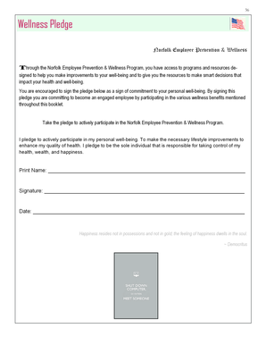 Norfolk Employee Wellness Pledge