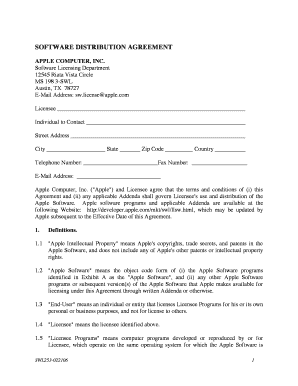 Software Distribution Agreement