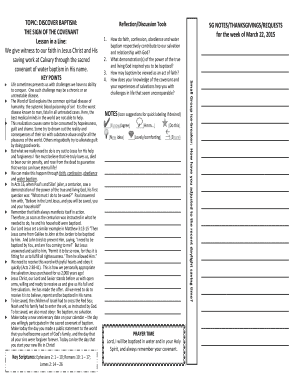 Baptism Reflection Discussion Tools