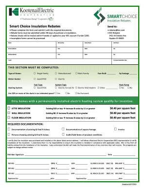 Smart Choice Insulation Rebates Form