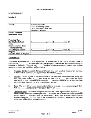 California Commercial Lease Agreement