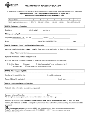 Free Muni for Youth Application