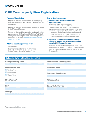 CME Counterparty Firm Registration Form