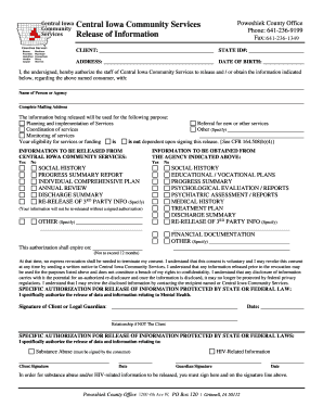 Release of Information Form