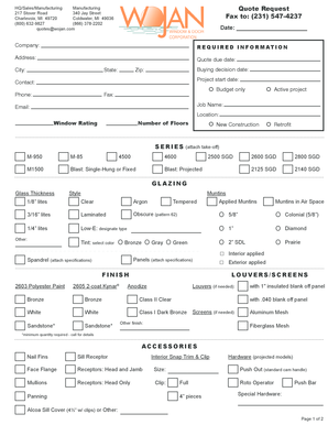 Manufacturing Quote Request Form