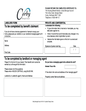 Landlord Tenancy Form