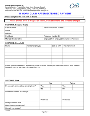 UK Housing Benefit Claim Form