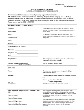 UK Local Authority Property Search Application