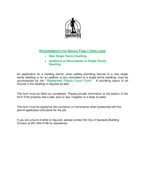 Residential Fixture Count Form