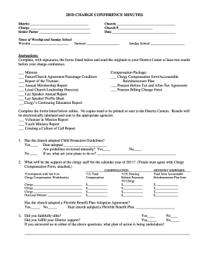 2010 Charge Conference Minutes