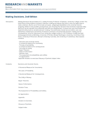 Making Decisions Book Order Form