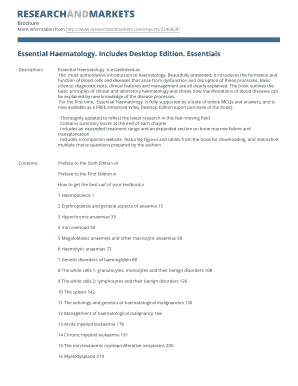 Essential Haematology Book Order Form
