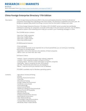 China Foreign Enterprise Directory 17th Edition