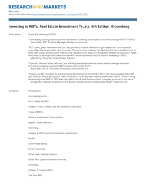 Investing in reits real estate investment trusts 4th edition pdf