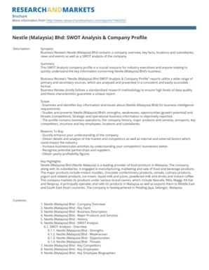 nestle malaysia swot analysis pdf