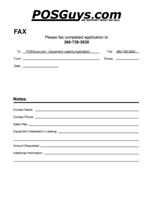 Equipment Leasing Application