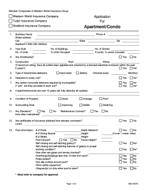 Western World Insurance Company Application