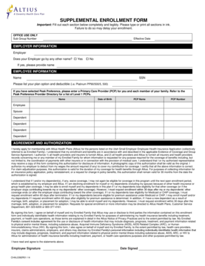 Supplemental Enrollment Form