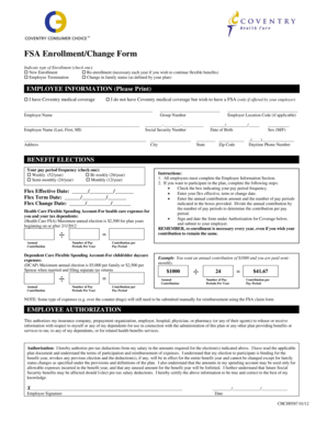 FSA Enrollment/Change Form