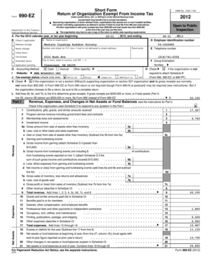 Form 990-EZ 2012