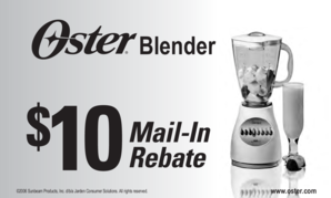 Oster Blender Mail-In Rebate Form