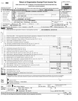 Form 990 Return of Organization Exempt From Income Tax