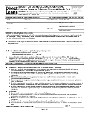 Solicitud de Indulgencia General