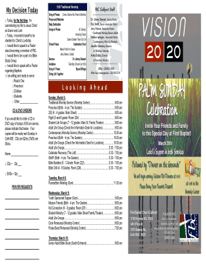 Church Communication Card
