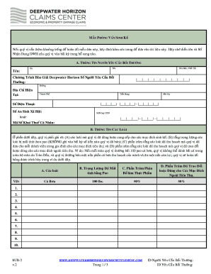 Deepwater Horizon Economic Settlement Claim Form