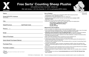 Serta Counting Sheep Plushie Redemption Form