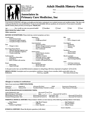Patient Medical History Form