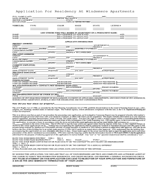 Residential Rental Application