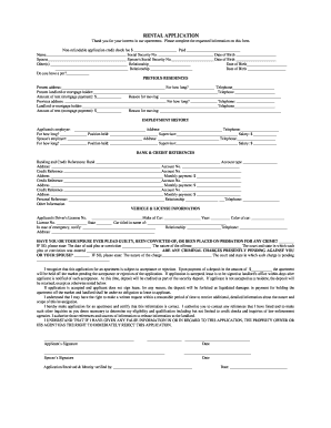 Rental Application Form