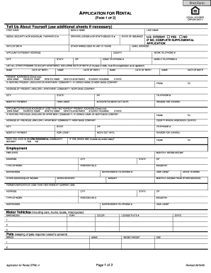 Rental Application Form