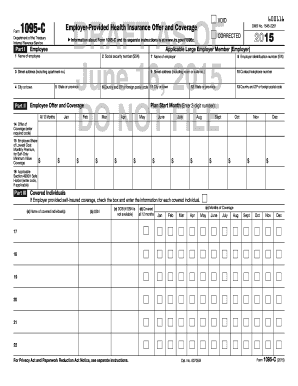 IRS Form 1095-C Draft