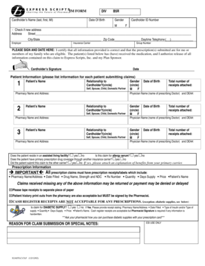 Prescription Drug Claim Form