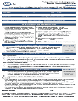 Washington Flex & DCAP Change Form