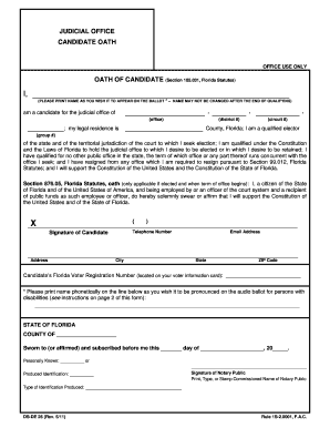 Florida Candidate Oath