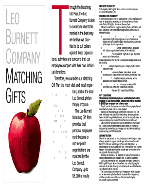 Leo Burnett Matching Gift Program Application