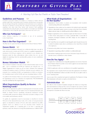 Goodrich Partners in Giving Plan Application