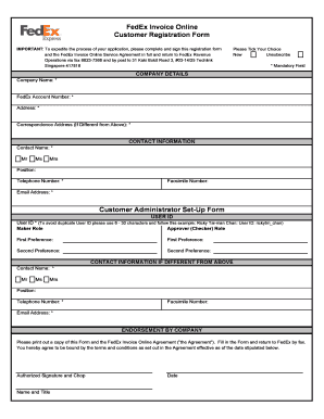 FedEx Invoice Online Service Agreement