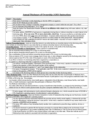 Annual Disclosure of Ownership Form