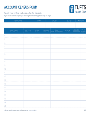 Account Census Form
