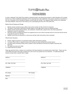 Practitioner Attestation Form