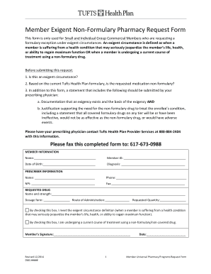 Exigent Non-Formulary Pharmacy Request Form