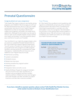Prenatal Questionnaire
