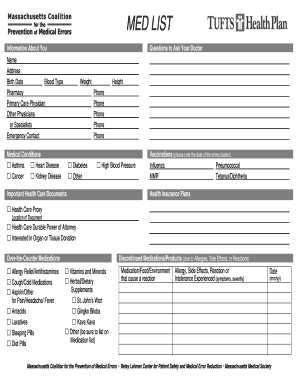 Medical Information Form