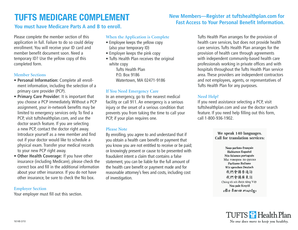Tufts Medicare Complement Member Enrollment Form