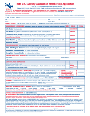 2015 USEA Membership Application