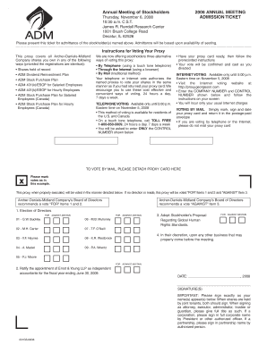 Archer-Daniels-Midland Annual Meeting Proxy Form